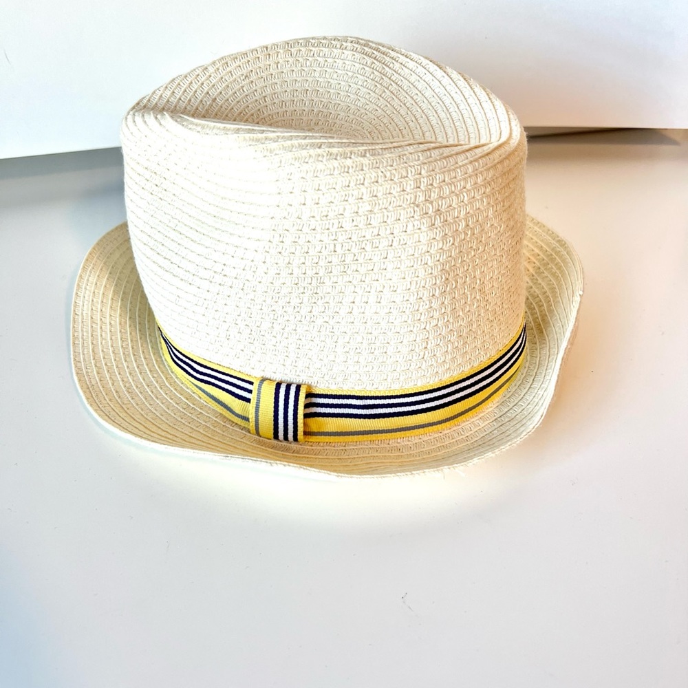 100% Paper Bowler Panama Hat With Ribbon Accent